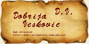 Dobrija Vesković vizit kartica